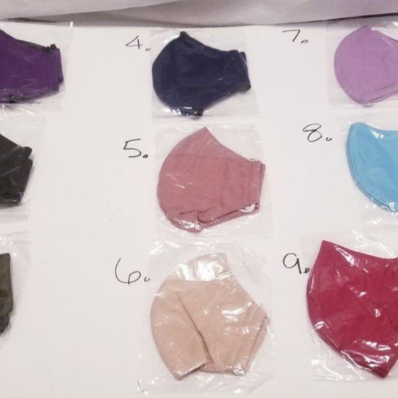 10x family pack Handmade face mask solid colours - Picture 1 of 10